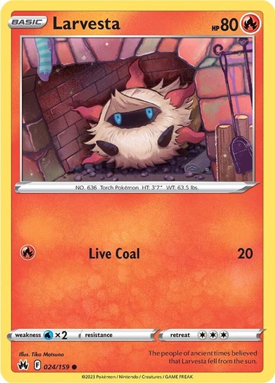 Larvesta - SWSH: Crown Zenith - 024/159
