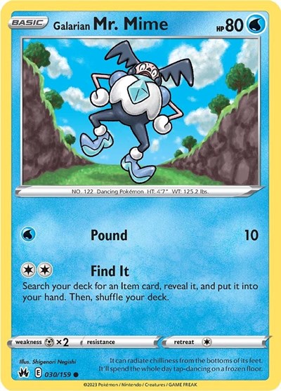 Galarian Mr. Mime - SWSH: Crown Zenith - 030/159
