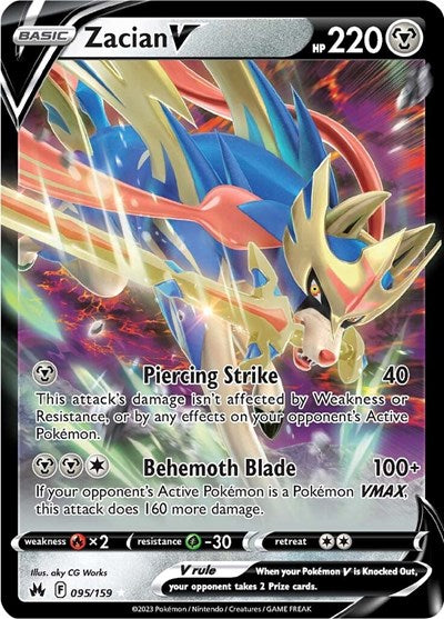 Zacian V - SWSH: Crown Zenith - 095/159 HOLOFOIL
