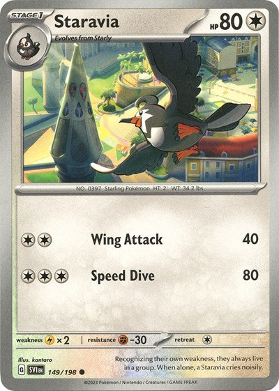 Staravia - SV01: Scarlet & Violet Base Set - 149/198 REVERSE HOLOFOIL