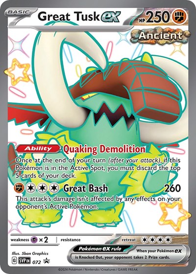 Great Tusk ex - 072 - SV: Scarlet & Violet Promo Cards - 072