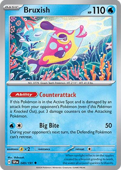 Bruxish - 049/191 - SV08: Surging Sparks - 049/191 REVERSE HOLOFOIL