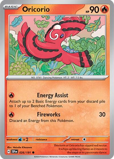 Oricorio - 026/191 - SV08: Surging Sparks - 026/191 REVERSE HOLOFOIL