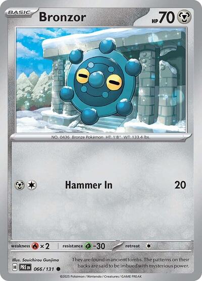 Bronzor - SV: Prismatic Evolutions - 066/131 REVERSE HOLOFOIL