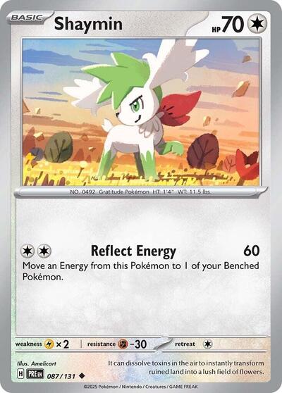 Shaymin - SV: Prismatic Evolutions - 087/131 REVERSE HOLOFOIL