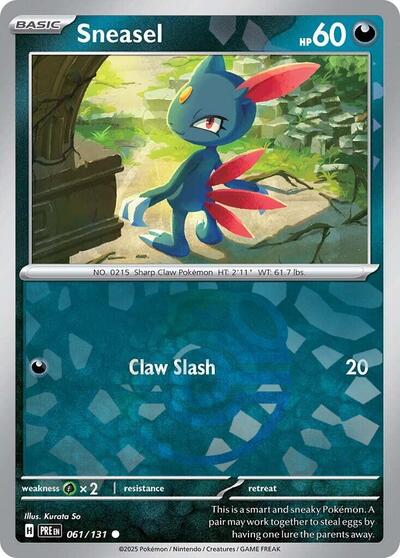 Sneasel (Master Ball Pattern) - SV: Prismatic Evolutions - 061/131
