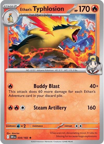 Ethan's Typhlosion - SV10: Destined Rivals - 034/182 REVERSE HOLOFOIL