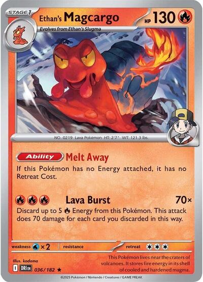 Ethan's Magcargo - SV10: Destined Rivals - 036/182 REVERSE HOLOFOIL