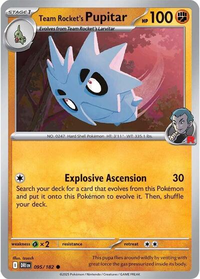 Team Rocket's Pupitar - SV10: Destined Rivals - 095/182