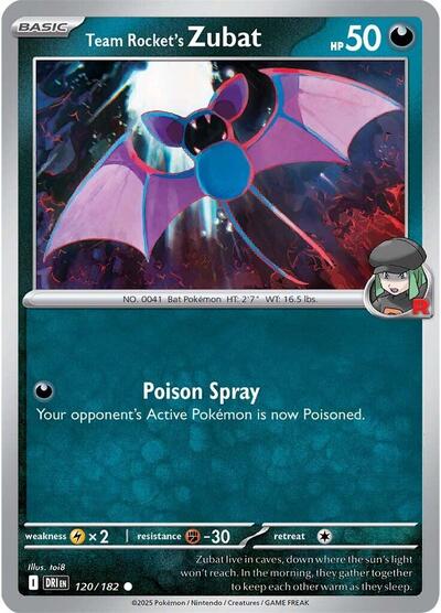 Team Rocket's Zubat - SV10: Destined Rivals - 120/182 REVERSE HOLOFOIL