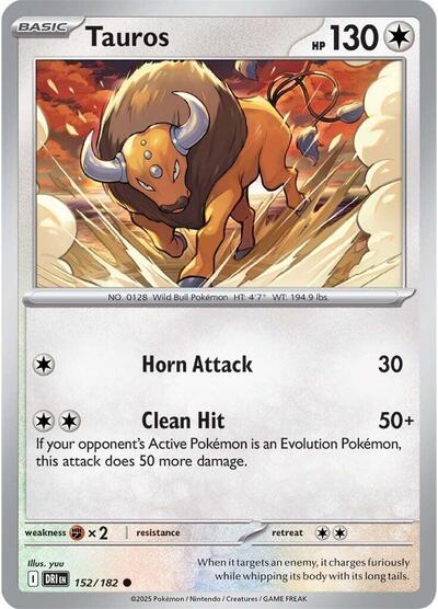 Tauros - SV10: Destined Rivals - 152/182 REVERSE HOLOFOIL