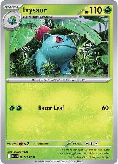 Ivysaur - 002/132 - ME01: Mega Evolution - 002/132 REVERSE HOLOFOIL