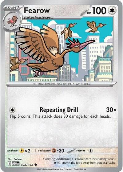 Fearow - ME01: Mega Evolution - 103/132 REVERSE HOLOFOIL
