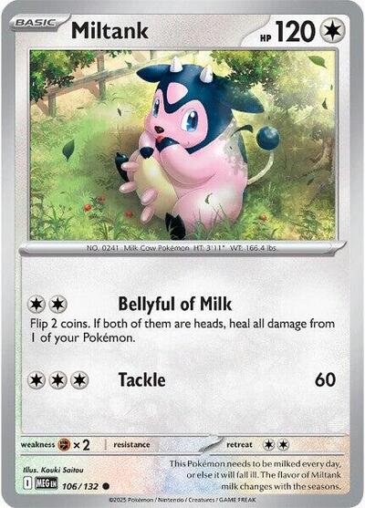 Miltank - ME01: Mega Evolution - 106/132 REVERSE HOLOFOIL