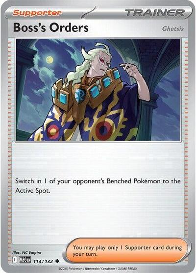 Boss's Orders [Ghetsis] - ME01: Mega Evolution - 114/132 REVERSE HOLOFOIL