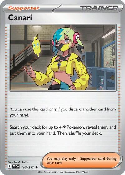 Canari - 185/217 - ME: Ascended Heroes - 185/217 REVERSE HOLOFOIL