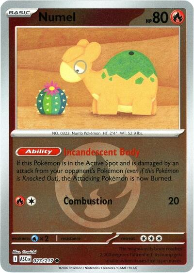 Numel - 027/217 (Energy Symbol Pattern) - ME: Ascended Heroes - 027/217 REVERSE HOLOFOIL