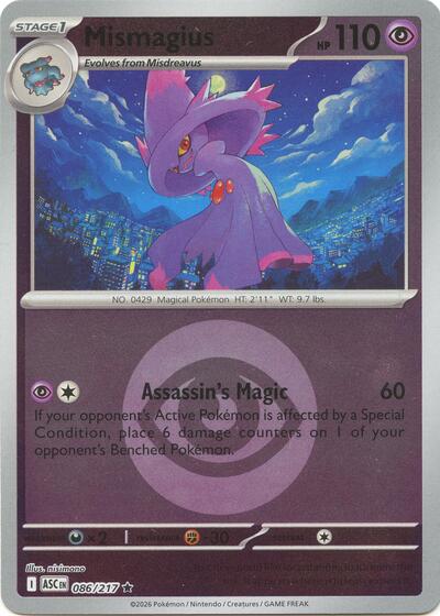 Mismagius (Energy Symbol Pattern) - ME: Ascended Heroes - 086/217 REVERSE HOLOFOIL