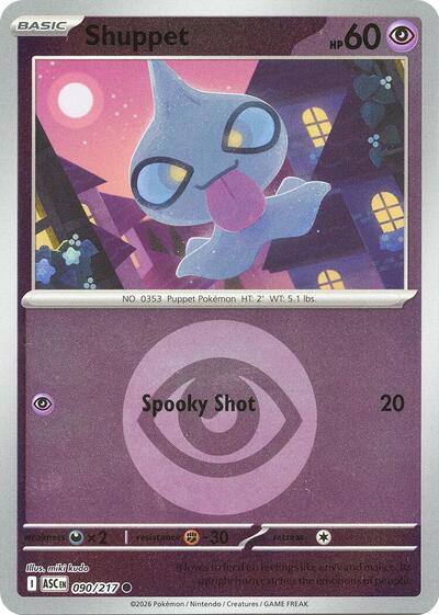 Shuppet (Energy Symbol Pattern) - ME: Ascended Heroes - 090/217 REVERSE HOLOFOIL