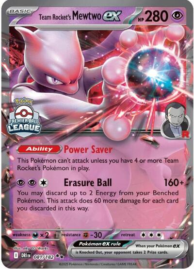 Team Rocket's Mewtwo ex - League & Championship Cards - 081/182