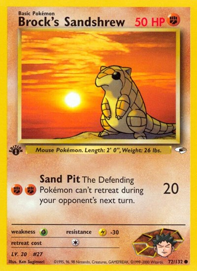 Brock's Sandshrew (72) - Gym Heroes - 072/132