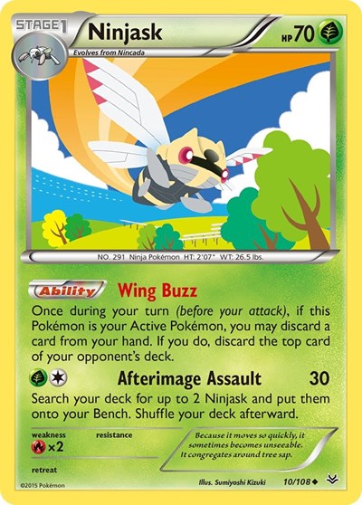 Ninjask - XY - Roaring Skies - 10/108 REVERSE HOLOFOIL